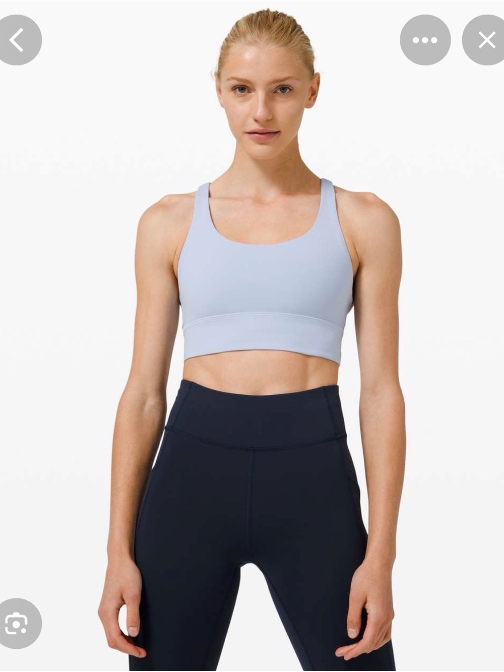 Light Blue Longline Energy Bra